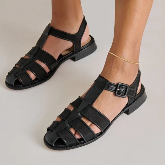 NEW DOLCE VITA Holish Mesh Fisherman Sandals IN onyx for women 1025 3t2 - Picture 2 of 14